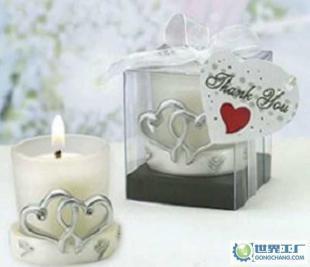 心心相連蠟燭 婚禮禮品中的浪漫工藝品